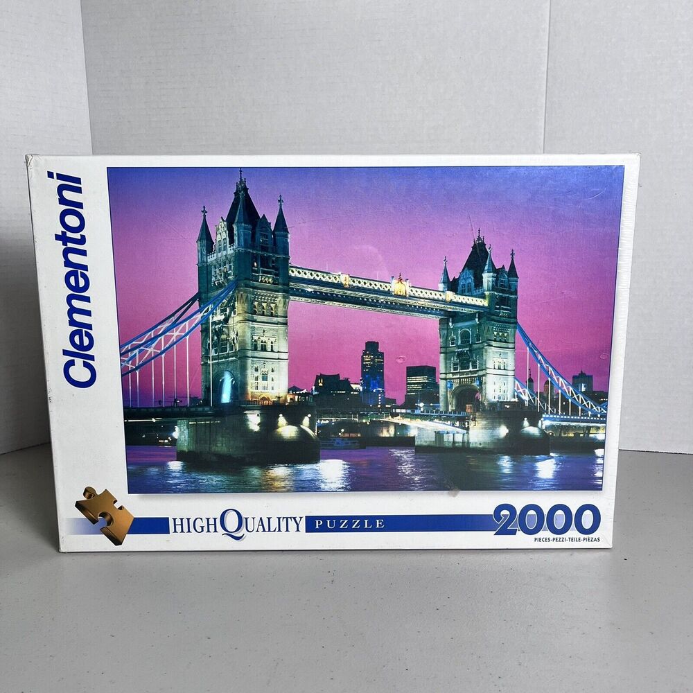 Clementoni 2000 Piece Jigsaw Puzzle London Tower Bridge Dusk Sunset NEW in Wrap